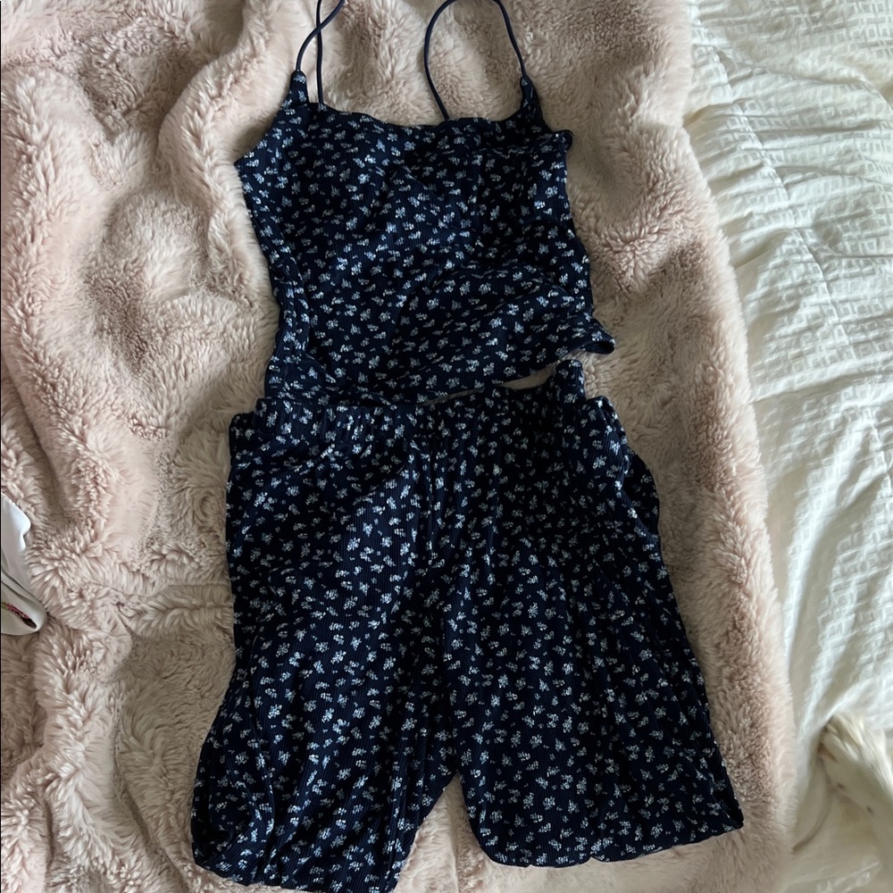 Target Navy Floral Pajama Set